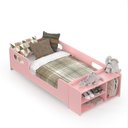 Ver imagem 4 de Cama Montessoriana com Colchão e Nicho Sapateira Aconchego MDF Rosa