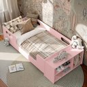 Ver imagem 1 de Cama Montessoriana com Colchão e Nicho Sapateira Aconchego MDF Rosa