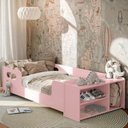 Ver imagem 5 de Cama Montessoriana com Colchão e Nicho Sapateira Aconchego MDF Rosa
