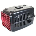 Ver imagem 3 de Caixa De Transporte Cães/Gatos Nº1 Preta Com Porta Vermelha