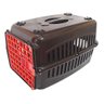 Caixa De Transporte Cães/Gatos Nº1 Preta Com Porta Vermelha - 2