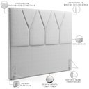 Ver imagem 3 de Cabeceira Cama Box Casal 140 cm Aurora W01 Linho Cinza - Lyam Decor