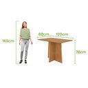Ver imagem 4 de Conjunto Sala de Jantar Mesa Celebrare 120 no Glass com 4 Cadeiras Apogeu - Lopas Amendoa Clean -Tec