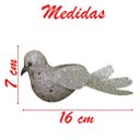 Ver imagem 2 de Kit 12 Enfeite Decoração Árvore Natal Pomba Dourada Natalina 16cm