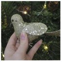 Ver imagem 4 de Kit 12 Enfeite Decoração Árvore Natal Pomba Dourada Natalina 16cm