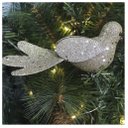 Ver imagem 5 de Kit 12 Enfeite Decoração Árvore Natal Pomba Dourada Natalina 16cm