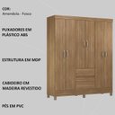 Ver imagem 4 de Guarda Roupa Casal 06 Portas 62920 Amendola Touch Demobile