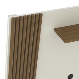 Rack com Painel Ripado Suspenso para Tv até 70 Polegadas 2 Portas Grécia 180cm - 6