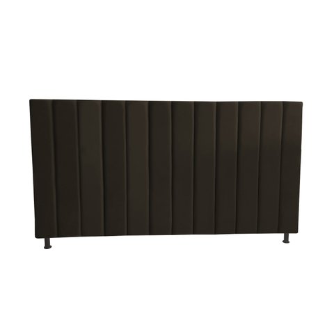 Cabeceira de Cama Box Estofada Gabi Casal 140 Cm Suede Marrom Eli Móveis