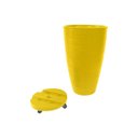 Ver imagem 1 de Kit Vaso Planta + Suporte Rodízio 65x40 Oval Moderno Polietileno