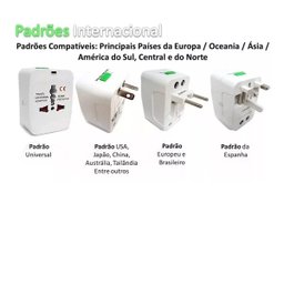 Adaptador Para Equipamentos Eletronicos Tomada Universal Uk Usa Europa Asia Premium Todos Paises - 4