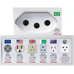 Adaptador Para Equipamentos Eletronicos Tomada Universal Uk Usa Europa Asia Premium Todos Paises - 2