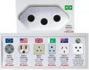 Ver imagem 2 de Adaptador Para Equipamentos Eletronicos Tomada Universal Uk Usa Europa Asia Premium Todos Paises