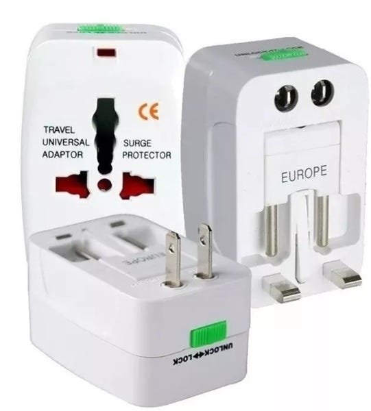 Adaptador Para Equipamentos Eletronicos Tomada Universal Uk Usa Europa Asia Premium Todos Paises - 1