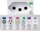 Ver imagem 2 de Adaptador Tomada Universal Internacional Mundial Serve Em Todos Paises Qualidade E Tensão