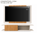 Ver imagem 3 de Painel com Rack para TV55" Moderno - Tokyo c/ Porta 155cm