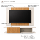 Ver imagem 4 de Painel com Rack para TV55" Moderno - Tokyo c/ Porta 155cm