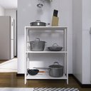 Ver imagem 3 de Balcão para Micro-ondas ou Utensílios de Cozinha com Pés de Sapatas Plásticas e 1 Prateleira - Branc