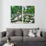 Quadro Ponte Jardim Japonês Arco Parque Jogo 2 Peças - 3