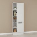 Ver imagem 7 de Paneleiro com Rodapé 2 Portas Almofada Americana e 5 Nichos 60cm TM4317 MDF Grazi Branco