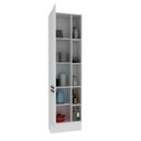 Ver imagem 4 de Paneleiro com Rodapé 2 Portas Almofada Americana e 5 Nichos 60cm TM4317 MDF Grazi Branco