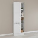 Ver imagem 1 de Paneleiro com Rodapé 2 Portas Almofada Americana e 5 Nichos 60cm TM1317 MDF Grazi Branco