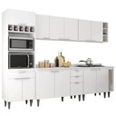 Ver imagem 1 de Armário de Cozinha com Tampo CP07 280cm Pérola Branco Z34 - Mpozenato