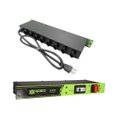 Ver imagem 1 de Filtro de Linha Ipec 08 Tomadas C/disjuntor Rack 19 Dj5000