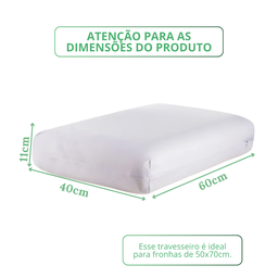 Travesseiro Nasa Viscorelax Perfil Baixo com Memoria - 3