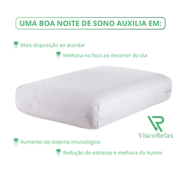 Travesseiro Nasa Viscorelax Perfil Baixo com Memoria - 4