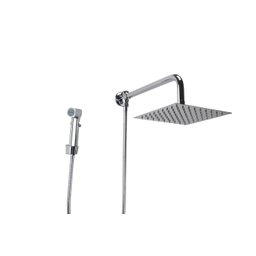 Ducha Inox 20x20 Cm C/ Chuveirinho de Mão Abs com Trava - 1