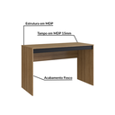 Ver imagem 4 de Mesa Escrivaninha para Escritório B23 Emovell: Mel e Preto