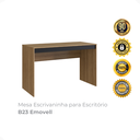 Ver imagem 2 de Mesa Escrivaninha para Escritório B23 Emovell: Mel e Preto