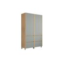 Ver imagem 5 de Armário Multiuso Lavanderia Rainha C- 4 Portas e 4 Gavetas 140cm Nature-verde - Nesher
