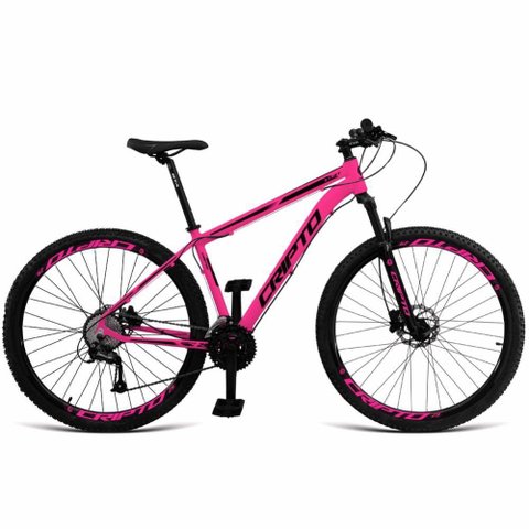 Bicicleta Aro 29 Cripto 21 Marchas Freios Disco C- Suspensão - Rosa-preto - 15" Rosa-preto