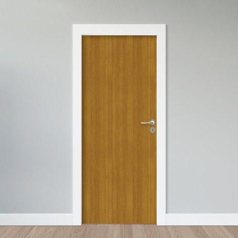 Adesivo de Porta - Revestimento Golden Teak