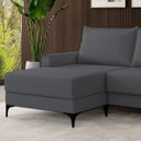 Ver imagem 5 de Sofá 3 Lugares com Chaise e Pé Metálico Amazon
