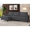 Ver imagem 1 de Sofá 3 Lugares com Chaise e Pé Metálico Amazon