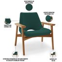 Ver imagem 4 de Poltrona Decorativa para Sala de Estar Living Base Madeira Becker L02 Bouclê Verde - Lyam Decor