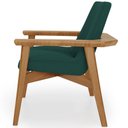 Ver imagem 6 de Poltrona Decorativa para Sala de Estar Living Base Madeira Becker L02 Bouclê Verde - Lyam Decor
