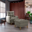 Ver mais imagens de Poltrona de Amamentação com Puff Luxo Confortável Montreal Matrix Cor:suede Capuccino