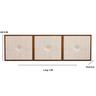 Painel Cabeceira Cama Box King 1,95 Estofado com Madeira- Várias Cores:Bege - 2
