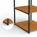 Ver imagem 5 de Mesa de Apoio Industrial com 3 Prateleiras Canela/preto Fosco