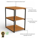 Ver imagem 3 de Mesa de Apoio Industrial com 3 Prateleiras Canela/preto Fosco