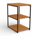Ver imagem 4 de Mesa de Apoio Industrial com 3 Prateleiras Canela/preto Fosco