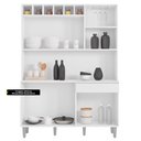 Ver imagem 3 de Kit Cozinha Compacta Alice 130cm Com 6 Portas e 1 Gaveta Preto Fosco - Desk Design