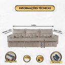 Ver imagem 3 de Sofá Fusion 3.60m Elétrico com Usb e Vibro Massagem - Avelã