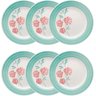 Jogo de Pratos Raso Porcelana Donna Bloom Oxford 24cm - 6 Pratos - 2