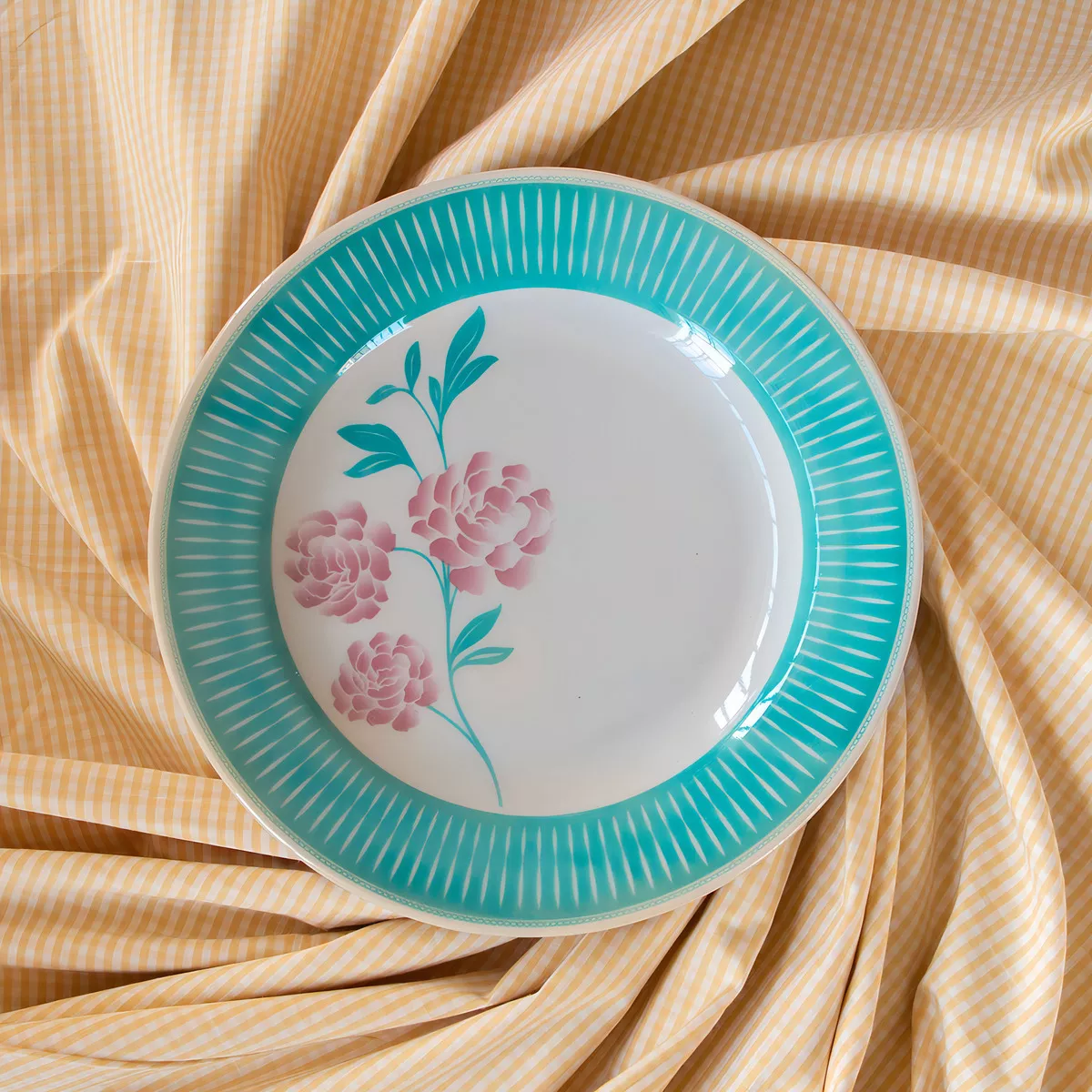 Jogo de Pratos Raso Porcelana Donna Bloom Oxford 24cm - 6 Pratos - 5