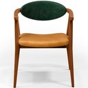 Ver imagem 6 de Poltrona Decorativa Para Sala de Estar Cecília L02 Facto Verde Musgo Couríssimo Whisky - Lyam